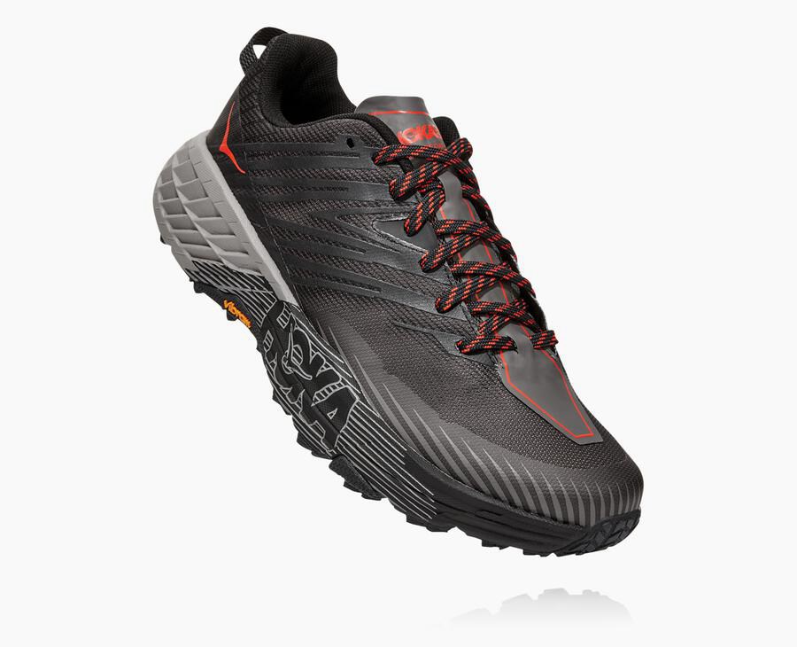 Hoka One One Speedgoat 4 Trailskor Herr - Svarta - NTFUE-2365